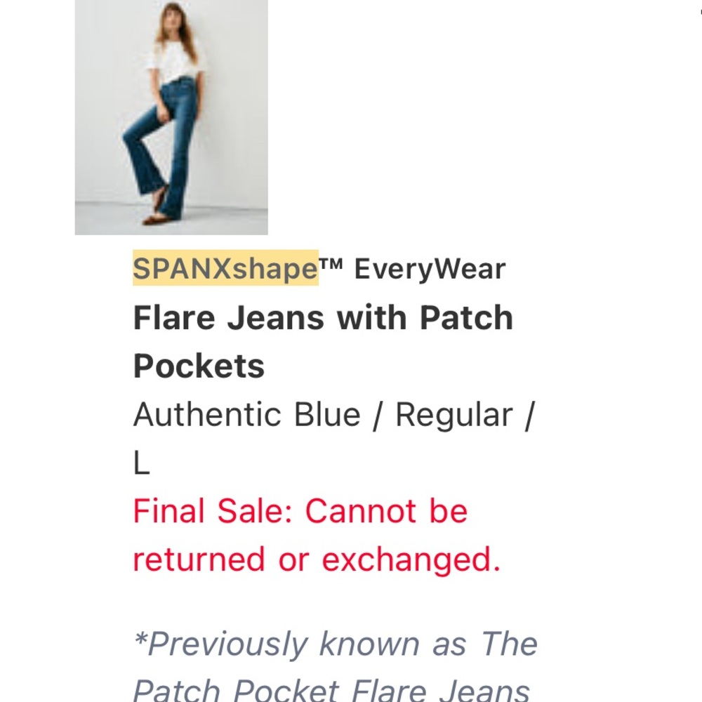 SPANX Flare Jeans in Classic Blue